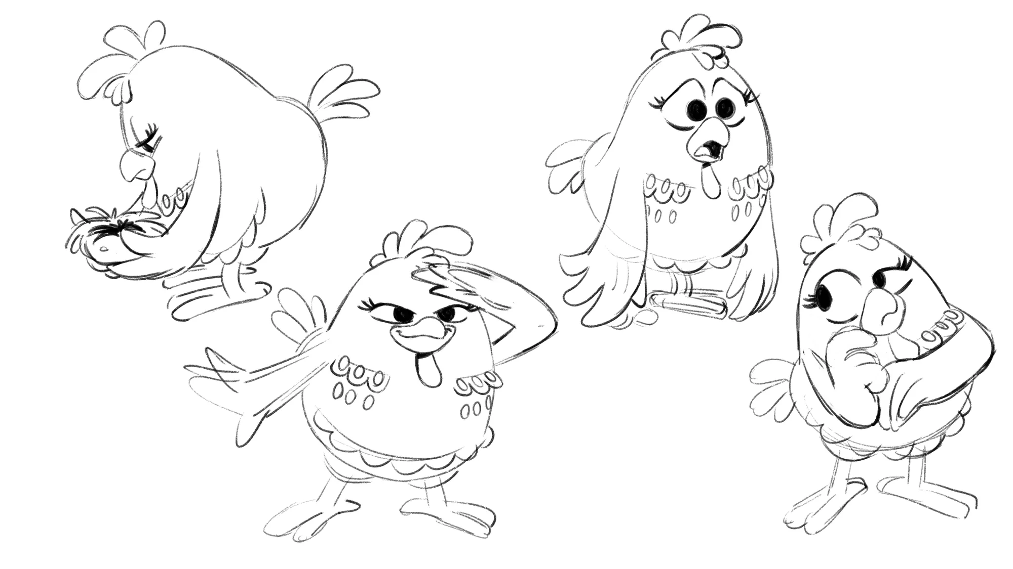 Galinha Pintadinha expression studies
