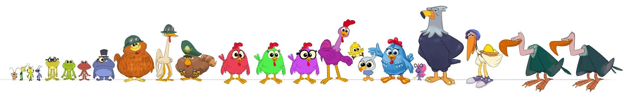 Full color character lineup for the film