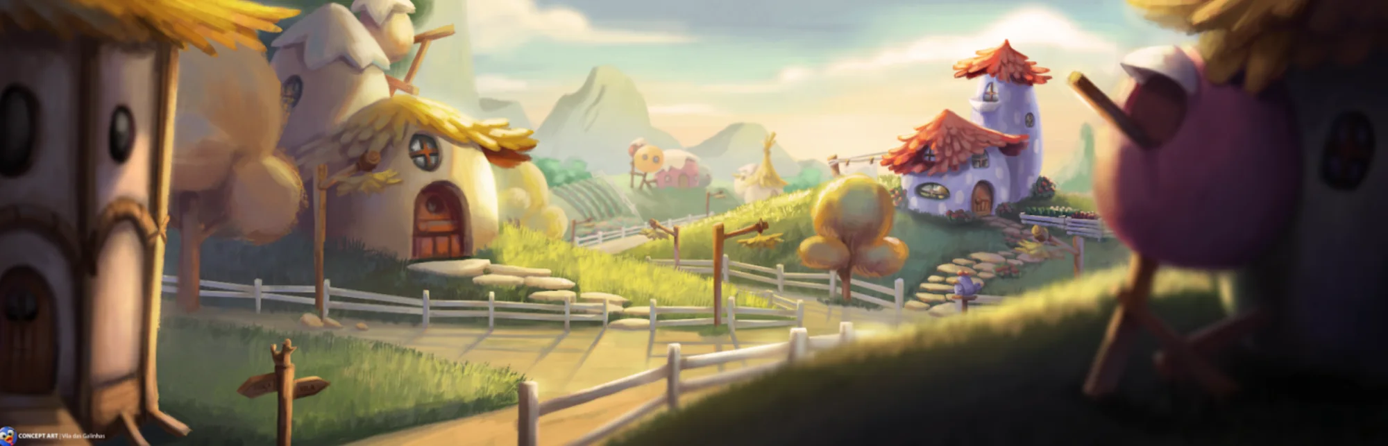 Village panoramic environment