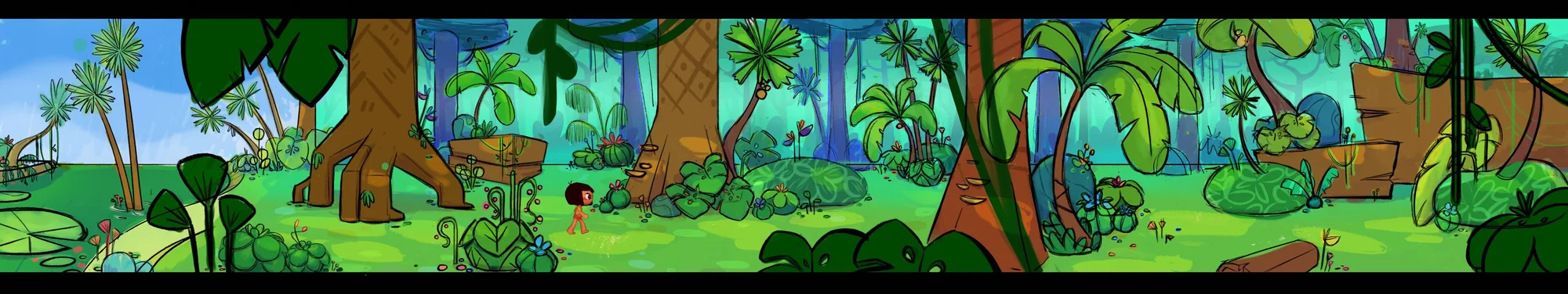 Forest panoramic artwork