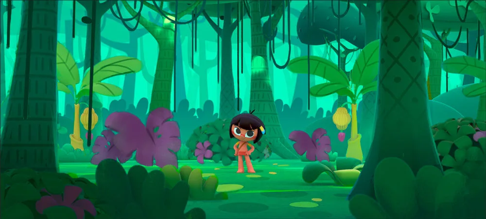 Dense forest environment concept