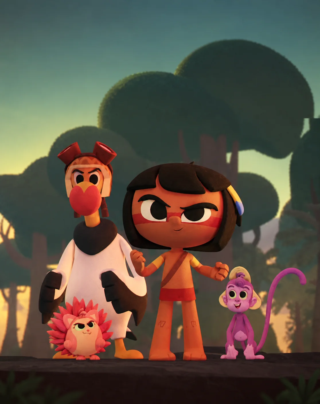 Tainá and her animal companions